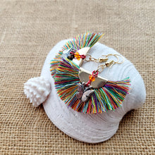 Load image into Gallery viewer, Flutter Fringe Rainbow Earrings
