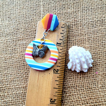 Load image into Gallery viewer, Rainbows, Circles and Butterflies Earrings
