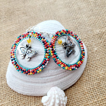 Load image into Gallery viewer, Rainbow Rings a Flutter Earrings (Large &amp; Small)

