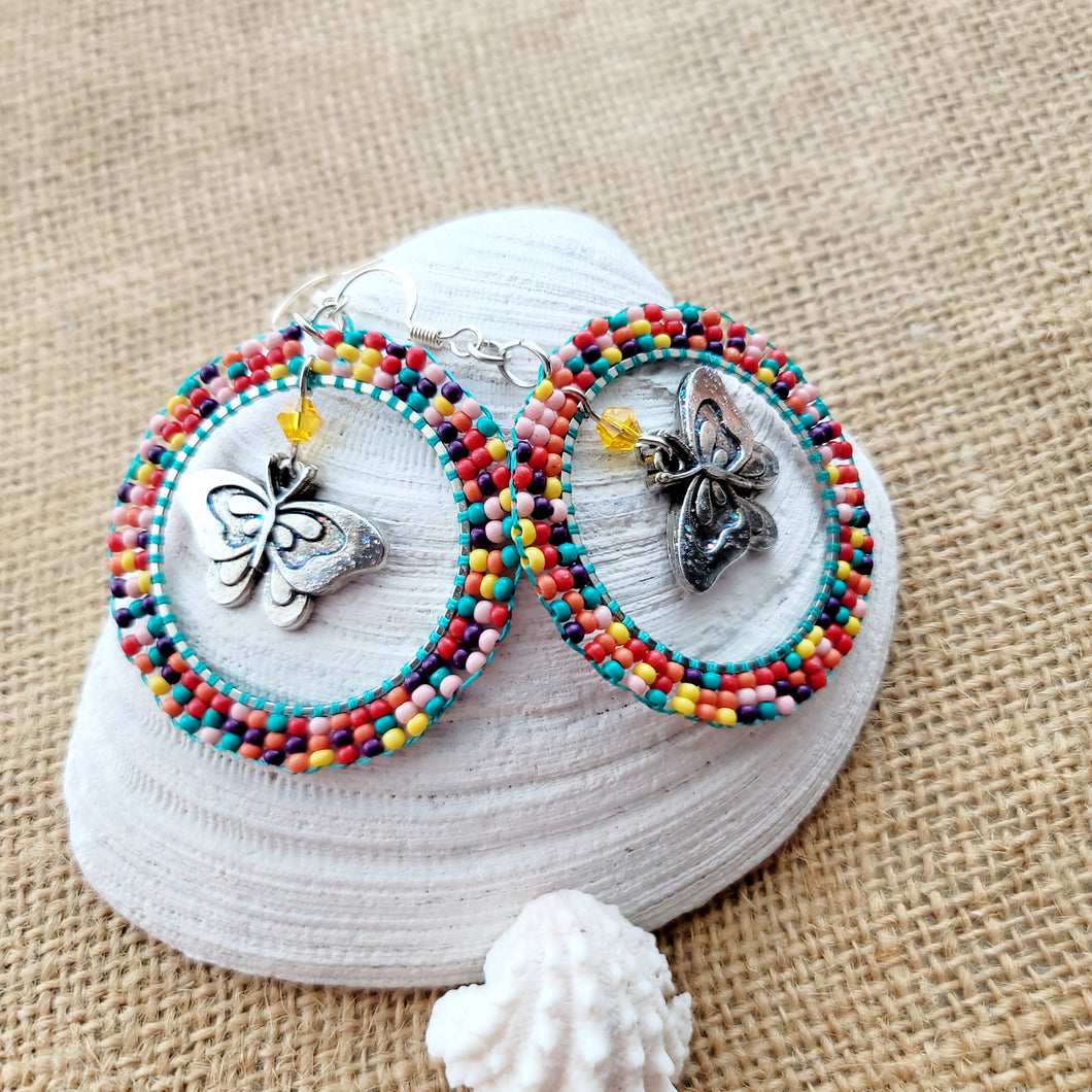 Rainbow Rings a Flutter Earrings (Large & Small)