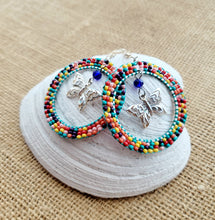 Load image into Gallery viewer, Rainbow Rings a Flutter Earrings (Large &amp; Small)
