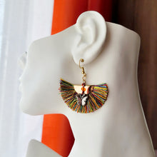 Load image into Gallery viewer, Flutter Fringe Rainbow Earrings
